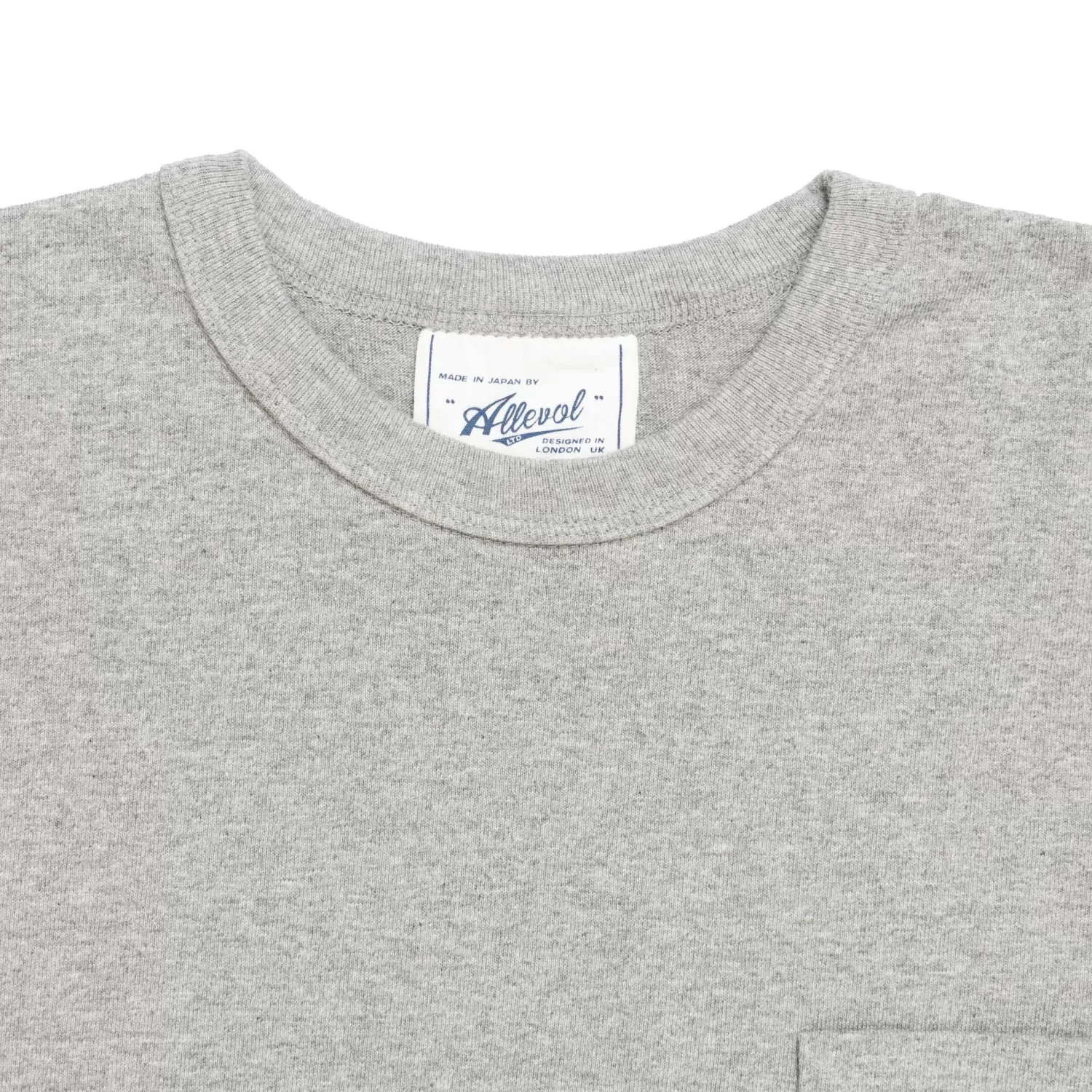 Allevol T-shirts & Undershirts<Heavy Duty Crew Neck Square Pocket L/S T-shirt Grey