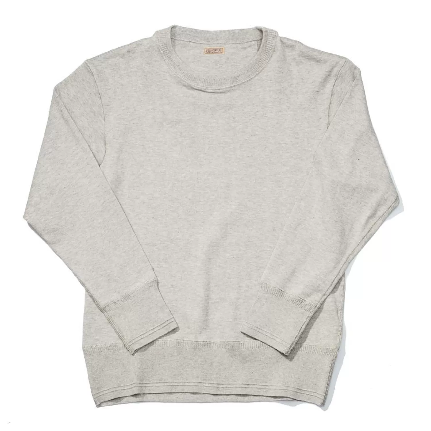 Belafonte Ragtime Clothing Sweatshirts & Hoodies<Belafonte Ragtime Mix Cotton Knitted Aze Ribbed Sweatshirt Ash Heather