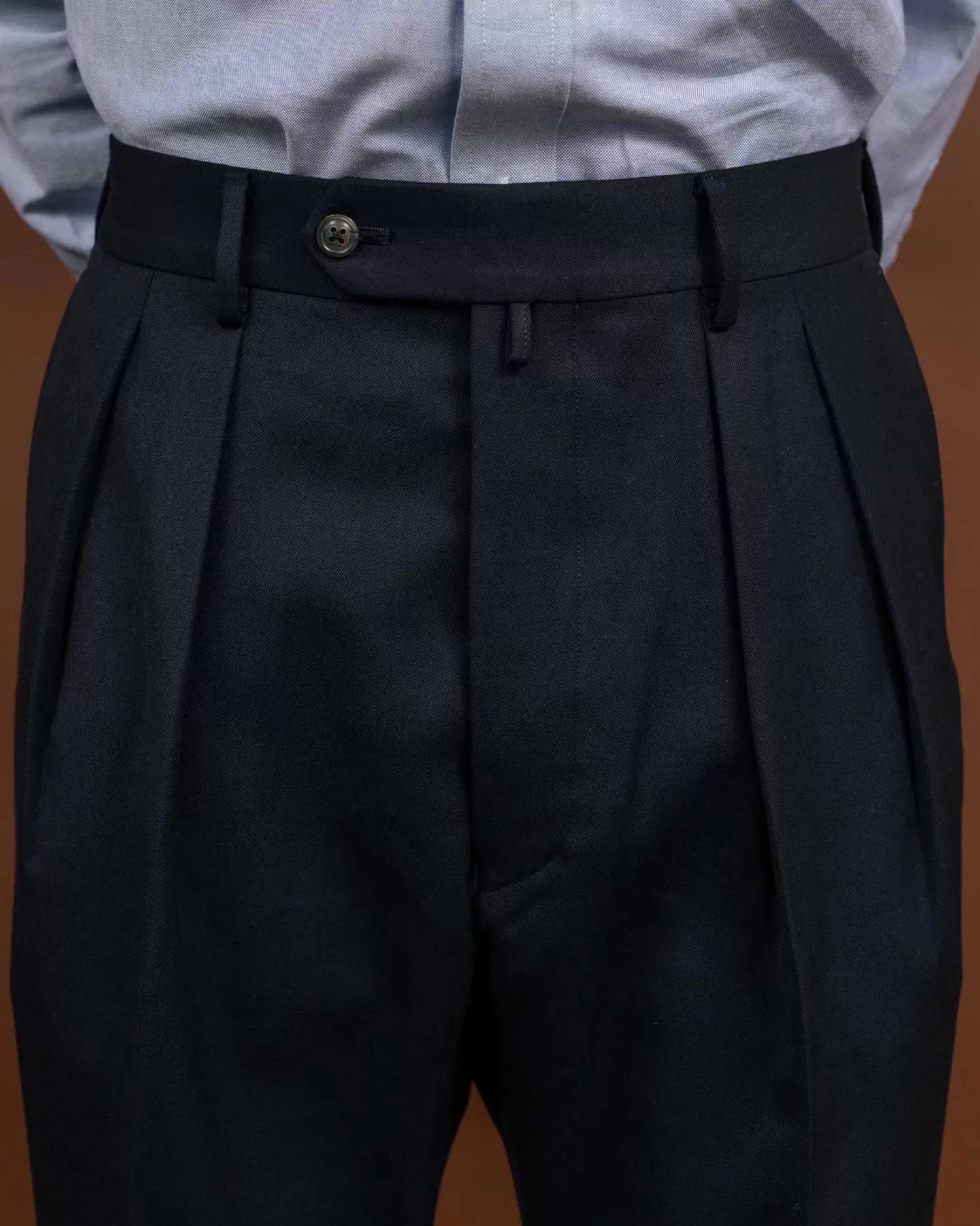 NEAT Pants & Trousers<Back Satin Gabardine Standard Type 1 Navy
