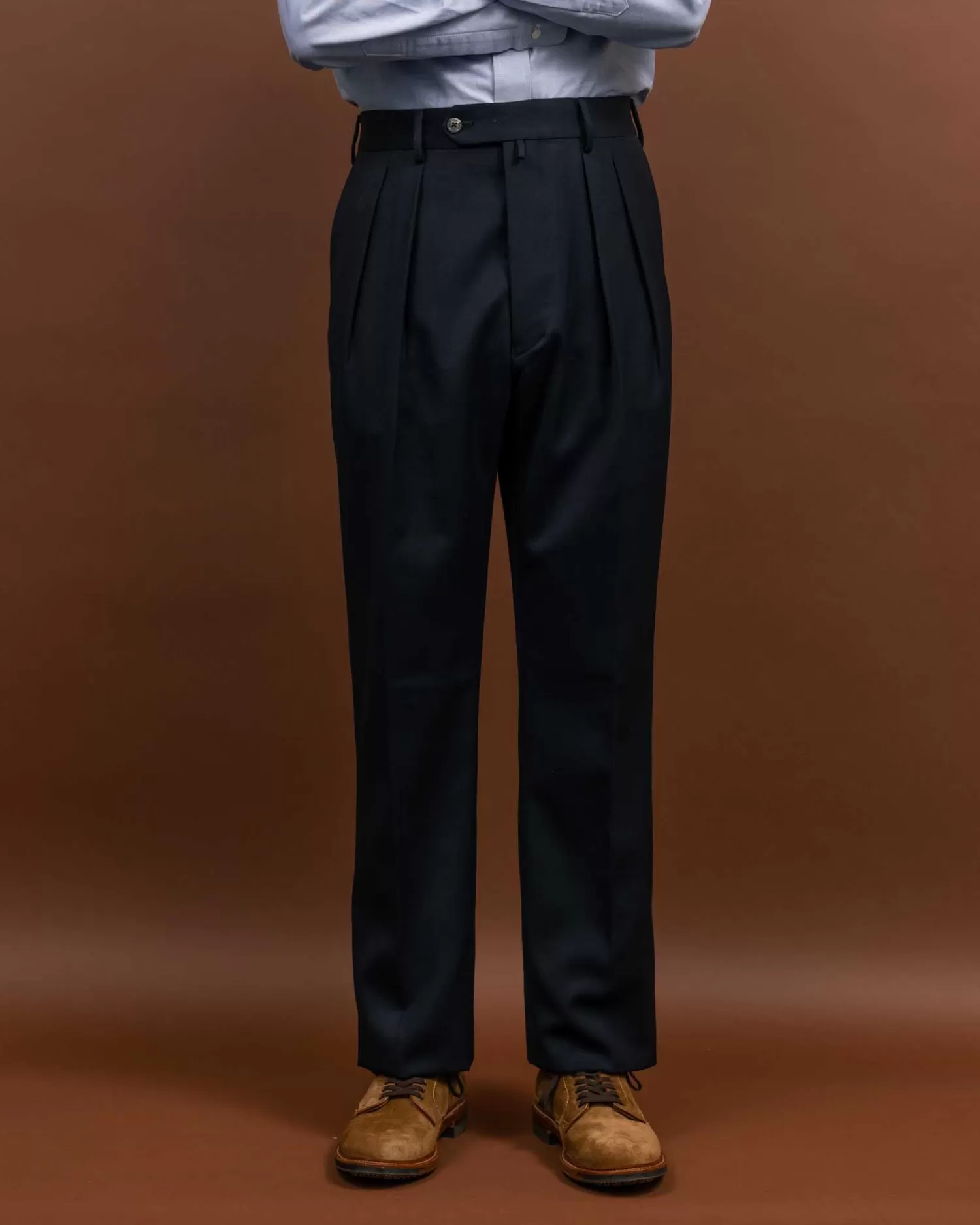 NEAT Pants & Trousers<Back Satin Gabardine Standard Type 1 Navy