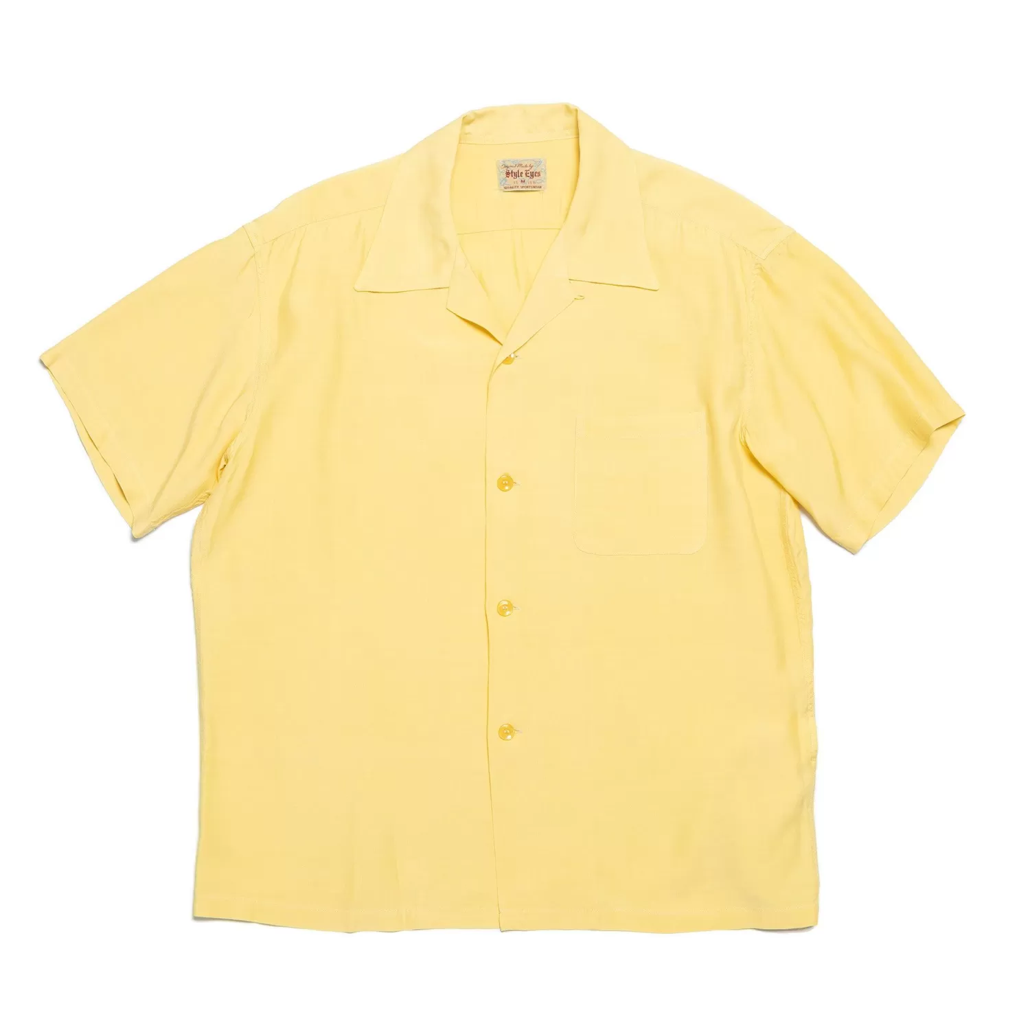 Style Eyes Shirts<by Toyo Enterprise Plain Bowling S/S Shirt Yellow