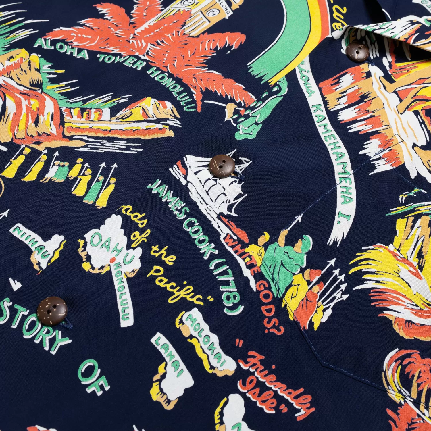 Sun Surf Shirts | Hawaiian Shirt<History Of The Islands Hawaiian Shirt Navy
