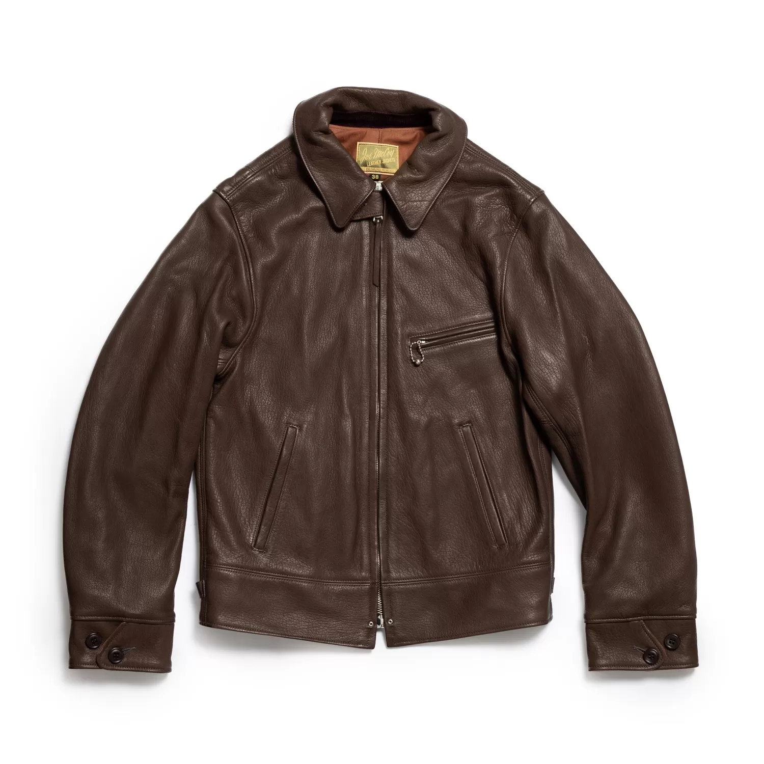 The Real McCoy's Leather Jackets | Jackets And Coats<30s Sports Jacket / Freeman Deerskin Brown