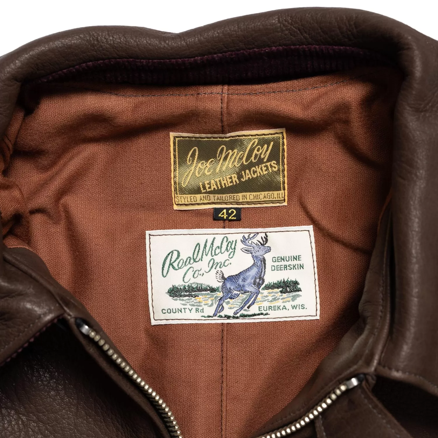 The Real McCoy's Leather Jackets | Jackets And Coats<30s Sports Jacket / Freeman Deerskin Brown