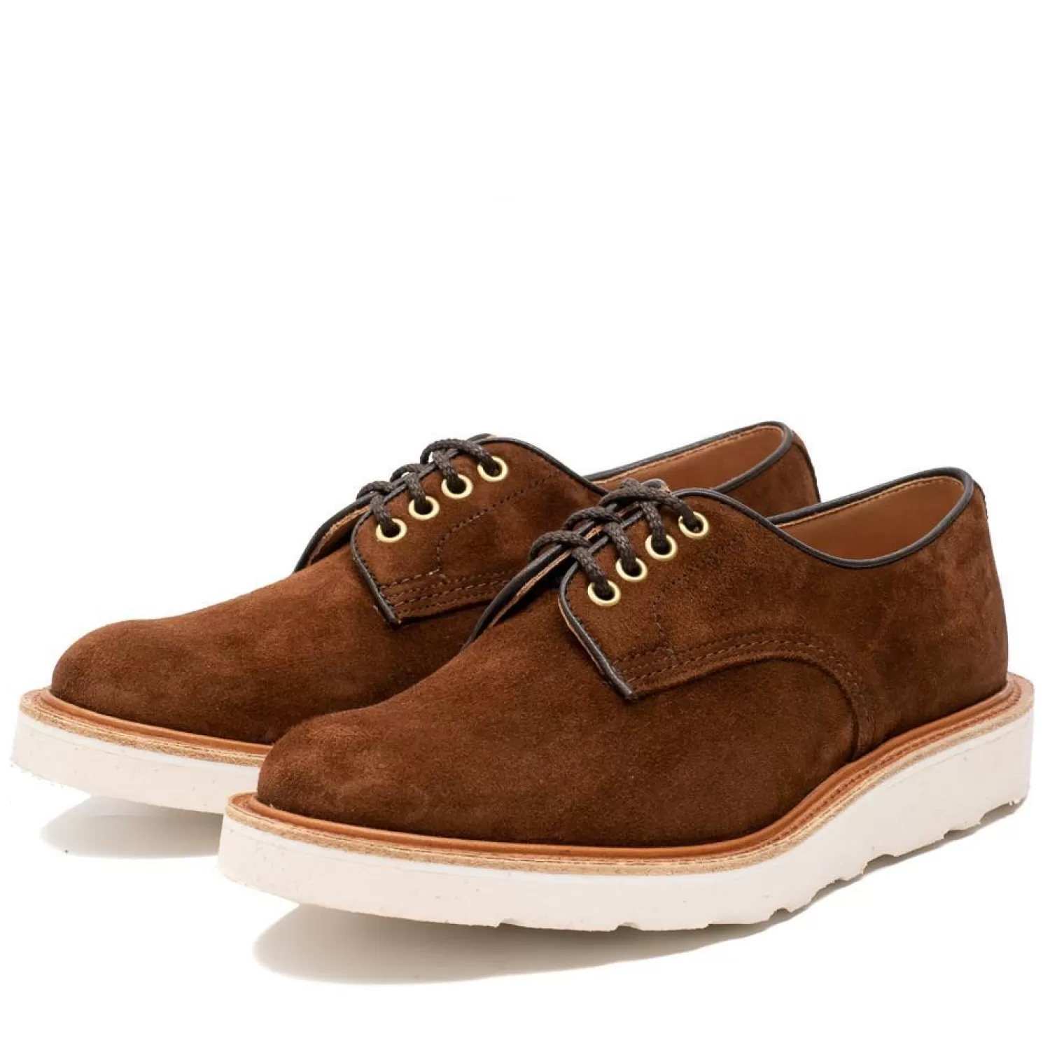 Tricker's Tricker's<For Clutch Cafe Daniel Derby Shoe Ridge Kudu Reverse Suede