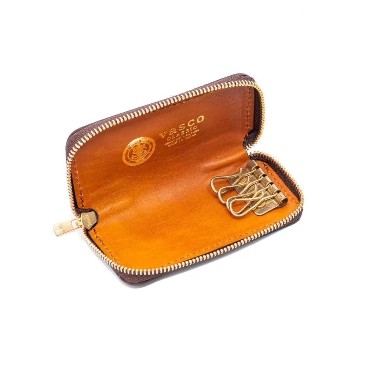 Vasco Vasco<Leather Voyage Round Zip Key Case Cortesia
