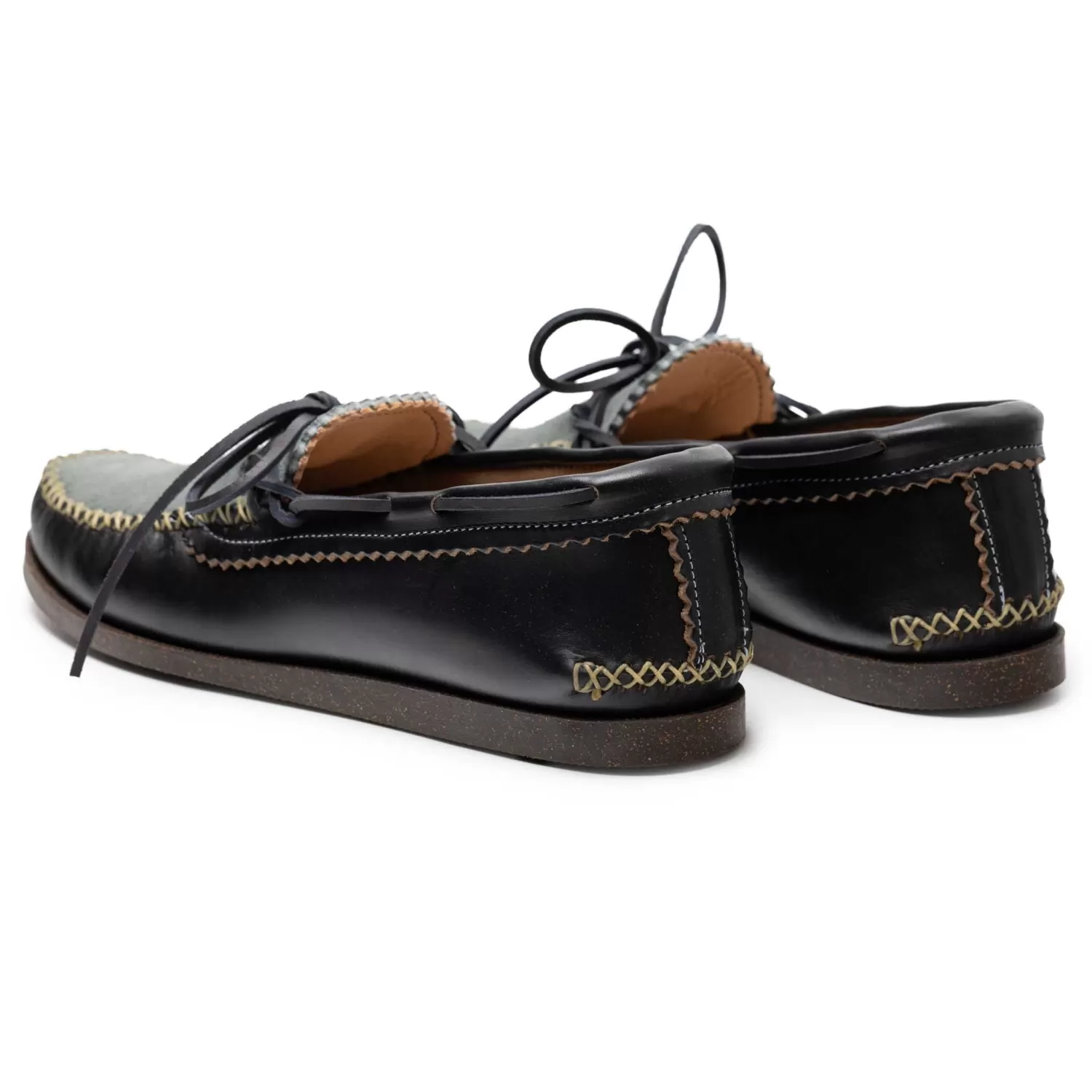 Yuketen Yuketen<Canoe Moc w/ Camp Sole Black x Stone Wash Denim